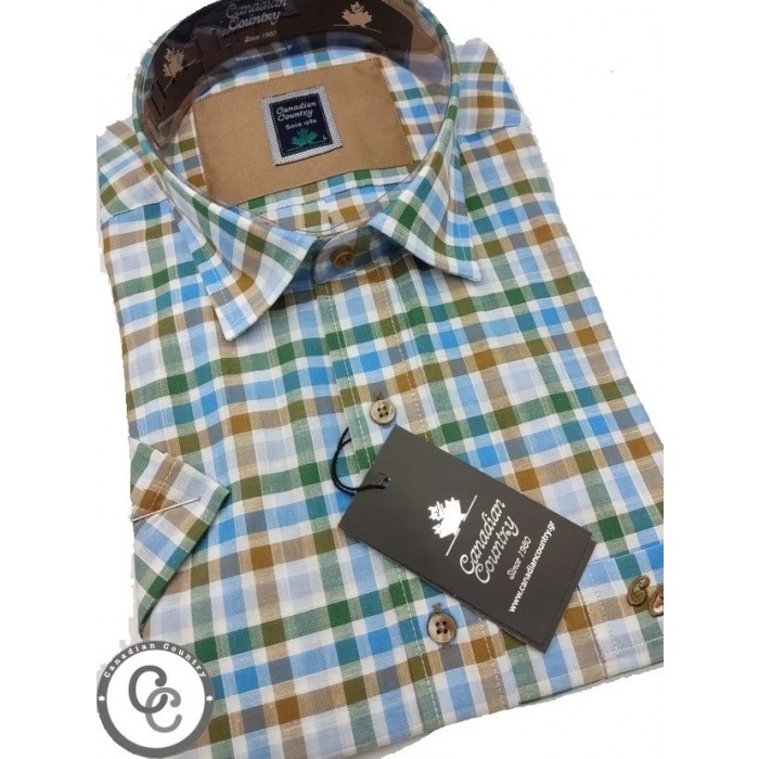 Ανδρικό πουκάμισο με κοντό μανίκι Canadian Country 3300-12